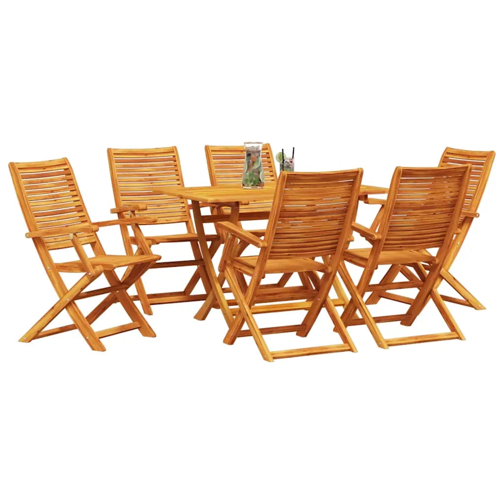 Set da Pranzo per Giardino 7 pcs Marrone 3375757