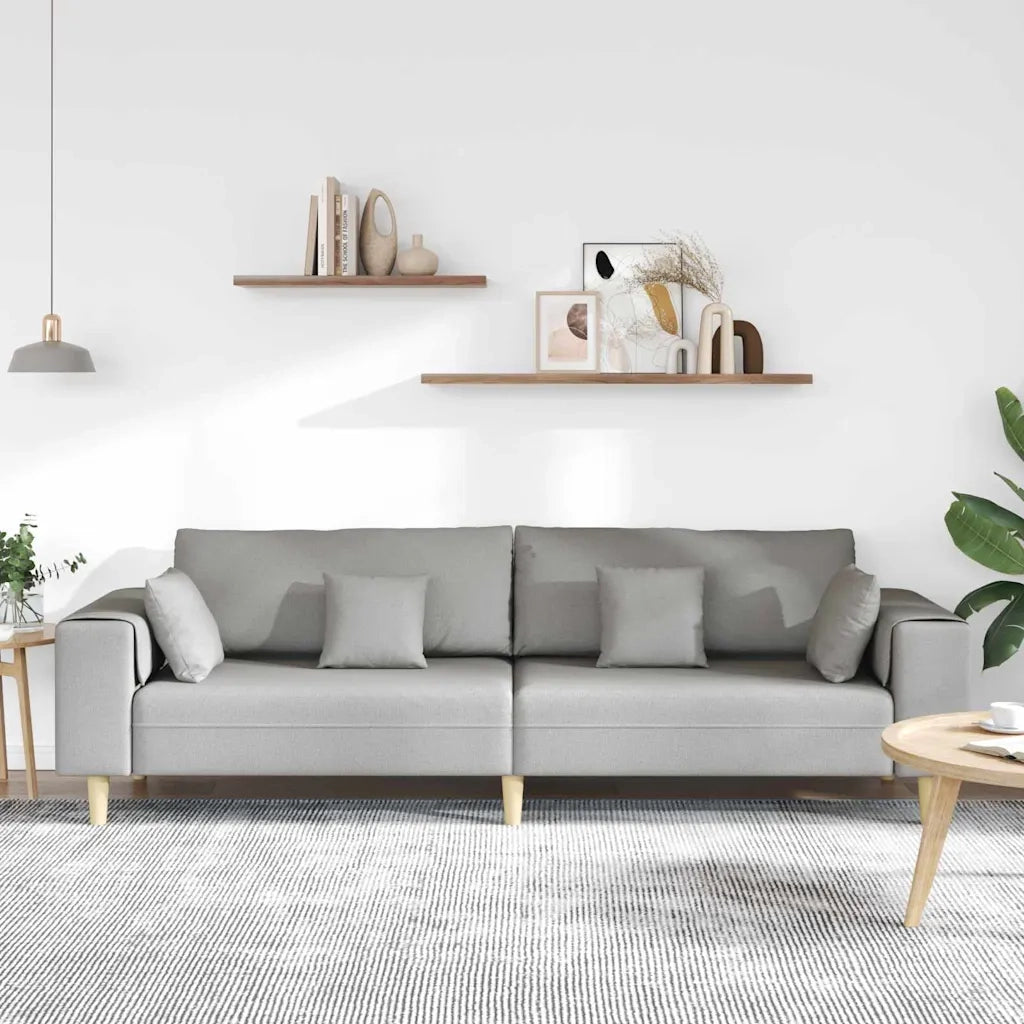 Divano Grigio Nuvola 250 x 77 x 76 cm Tessuto 3335151