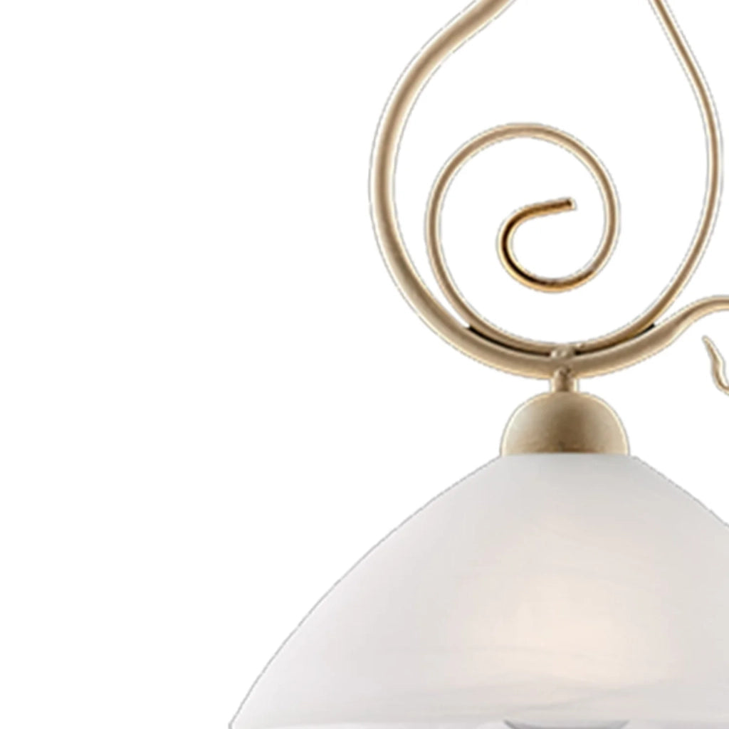 Lampadario Rustico Faraone 1 Luce Avorio e Bianco LuceArt Classic
