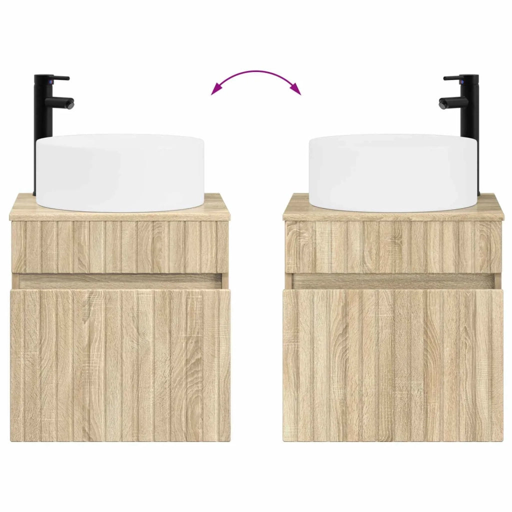 Mobile lavabo da parete Rovere Sonoma 49 x 44,5 x 65,5 cm