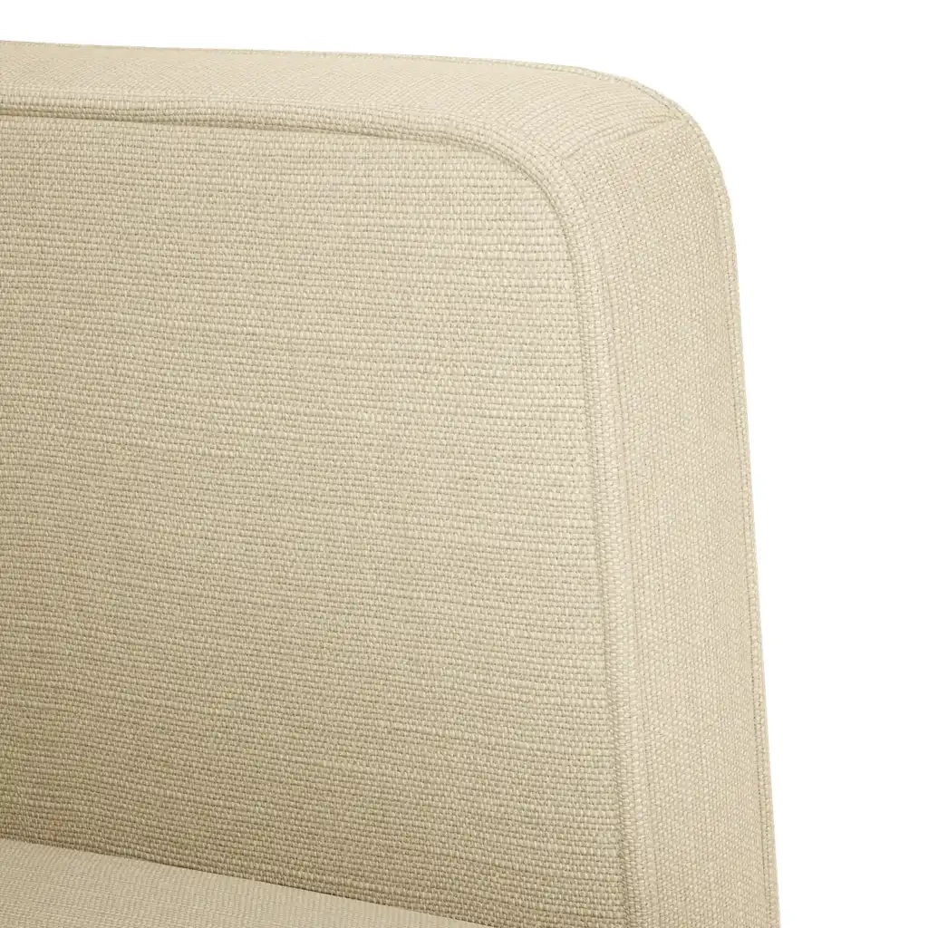 Divano Poltrona | Sedia con Braccioli Crema 53 cm in Tessuto