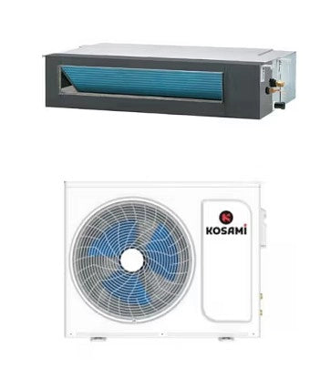 Climatizzatore  Kosami Canalizzato comando a filo incluso R32 12000 BTU INVERTER Classe A++/A+  Unità Interna + Unità Esterna