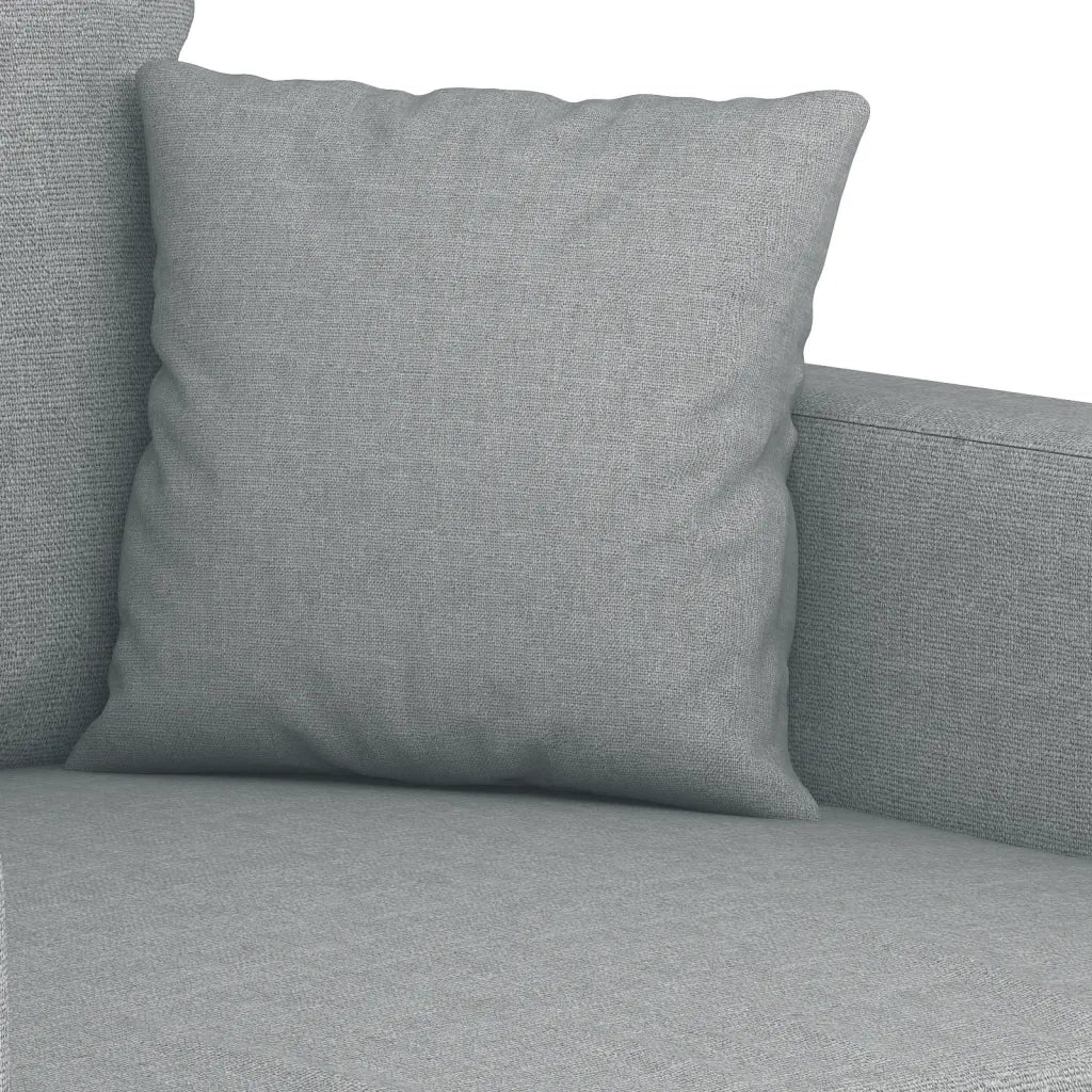 Set Divani 4 pz con Cuscini Grigio Chiaro in Tessuto 3201640