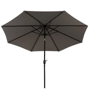OMBRELLONE DA GIARDINO CON MANOVELLA E TESTA INCLINABILE 300 X 245 CM GRIGIO
