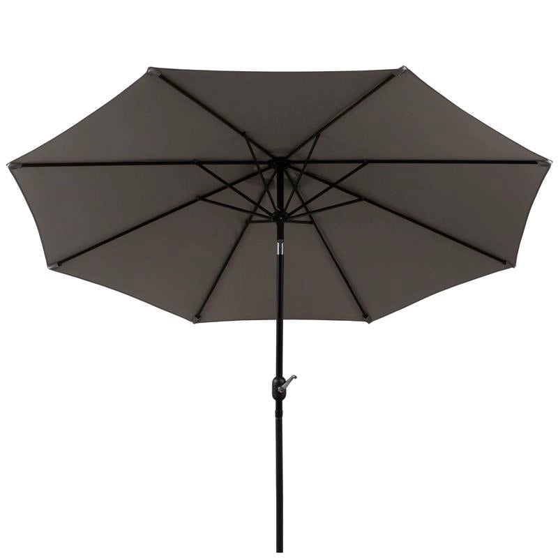 OMBRELLONE DA GIARDINO CON MANOVELLA E TESTA INCLINABILE 300 X 245 CM GRIGIO