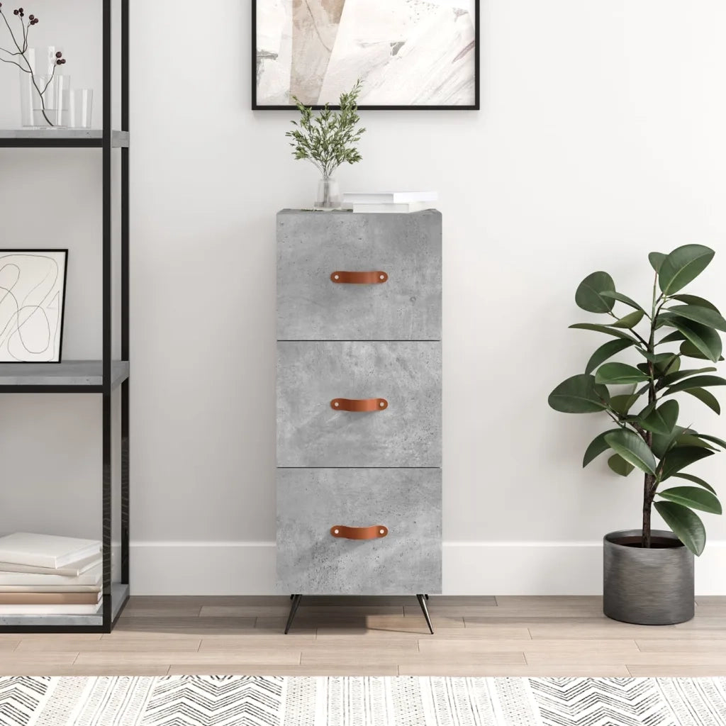 Credenza-Buffet-Armadio da cucina Grigio Cemento 34,5x34x90 cm in Legno Multistrato 599623