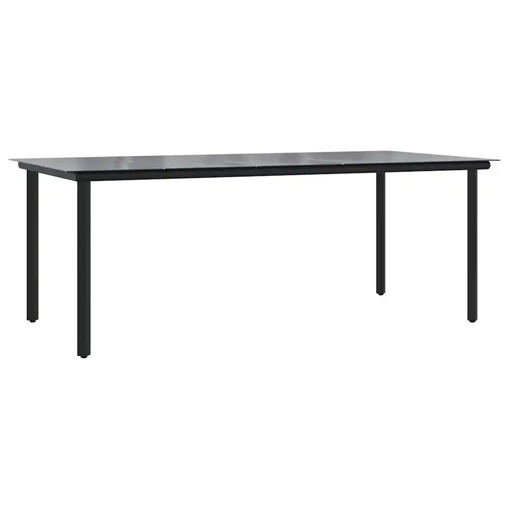 Set da Pranzo da Giardino 7 pz Nero in Polyrattan cod mxl 35576