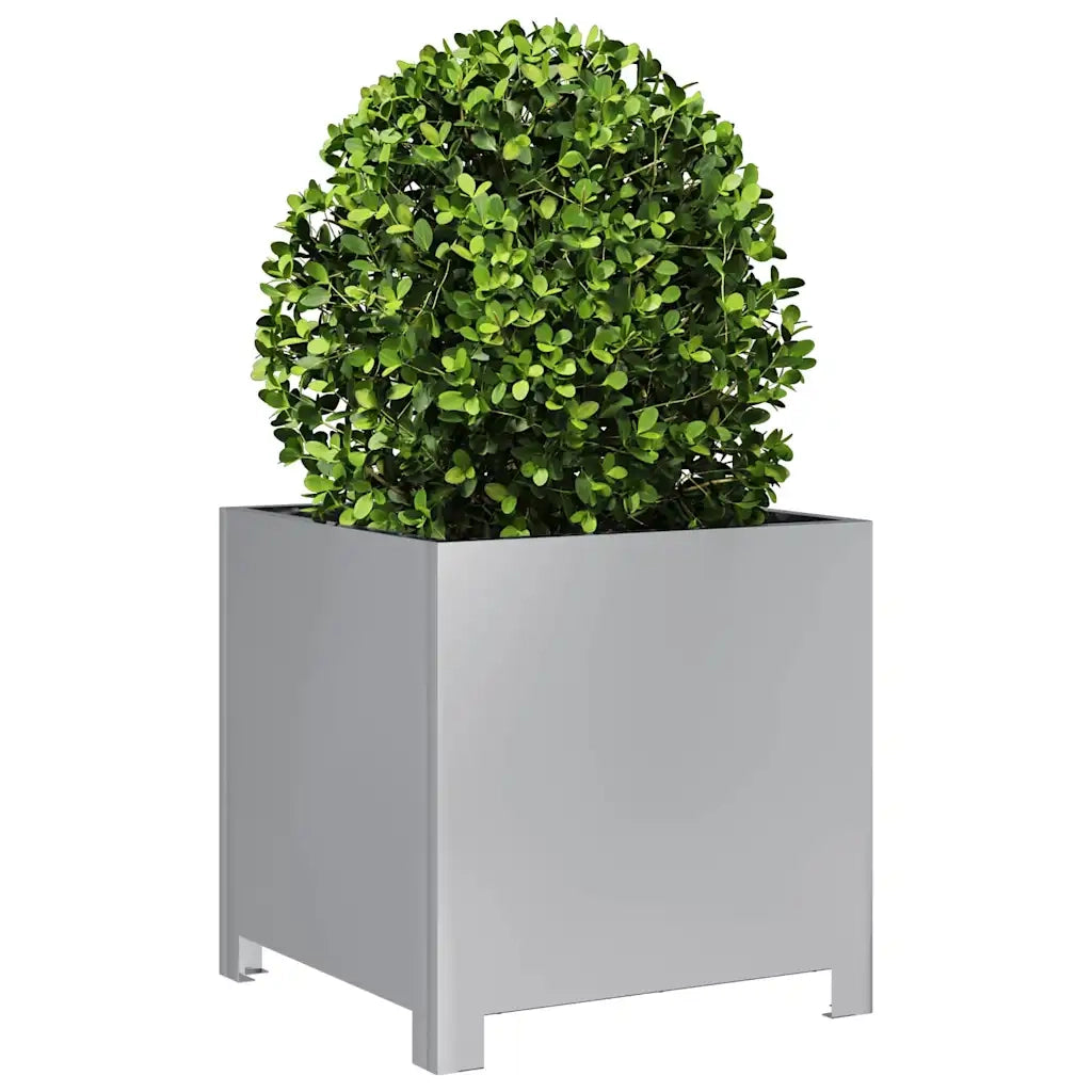 Fioriera | Cassetta per fiori | Vaso da Giardino 40x40x40 cm in Acciaio Zincato