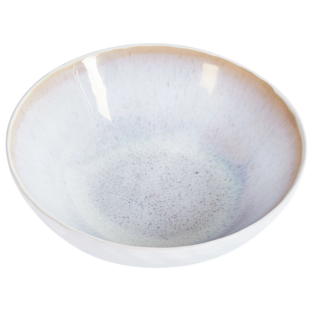 Set di 4 piatti fondi fatti a mano finitura smalto reattivo Grigio chiaro Cucina Sala da pranzo