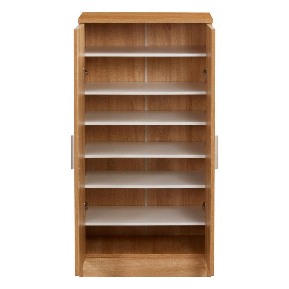 Scarpiera 2 Ante 108x55x36 cm in legno rovere chiaro