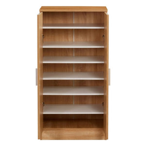 Scarpiera 2 Ante 108x55x36 cm in legno rovere chiaro