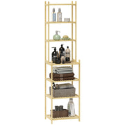 Mobile Bagno a 7 Ripiani in Bamb¨´ ¨C zephmum ¨C Legno 44x33x180 cm