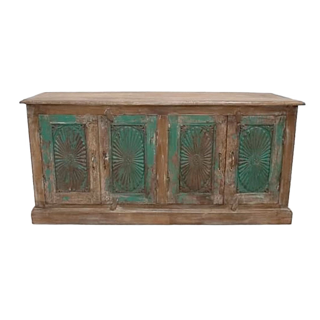 Credenziale in legno artigianale 133x35x64h cm