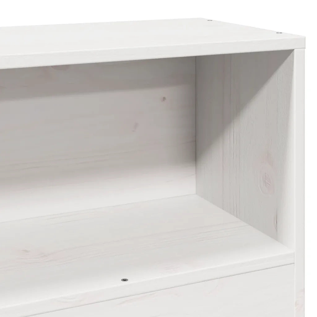 Letto con Libreria senza Materasso-Struttura Letto con contenitore 75x190 cm in Legno Pino 291893