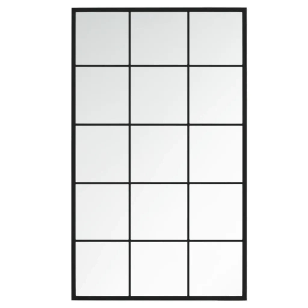 Specchio a Parete-Specchio decorativo Nero 100x60 cm in Metallo