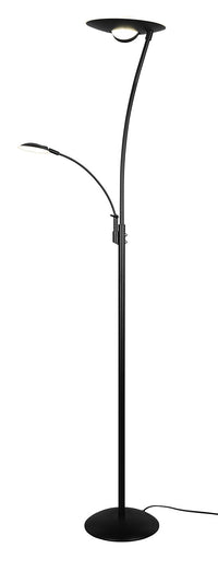 Piantana da Interno a LED in Metallo Nero Opaco