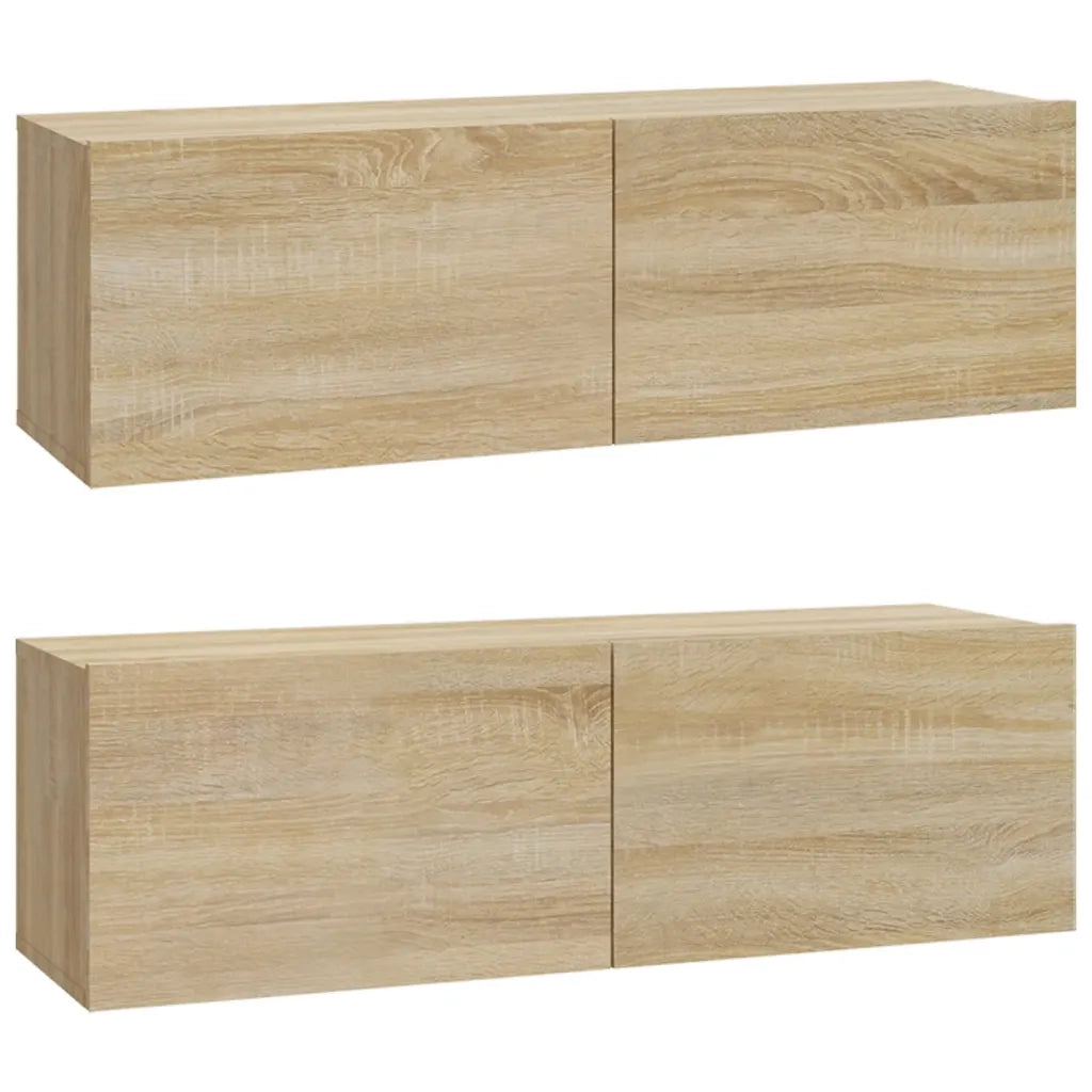 Set di Mobili Porta TV 4 pz-Credenza per TV Rovere Sonoma in Legno Multistrato 573460