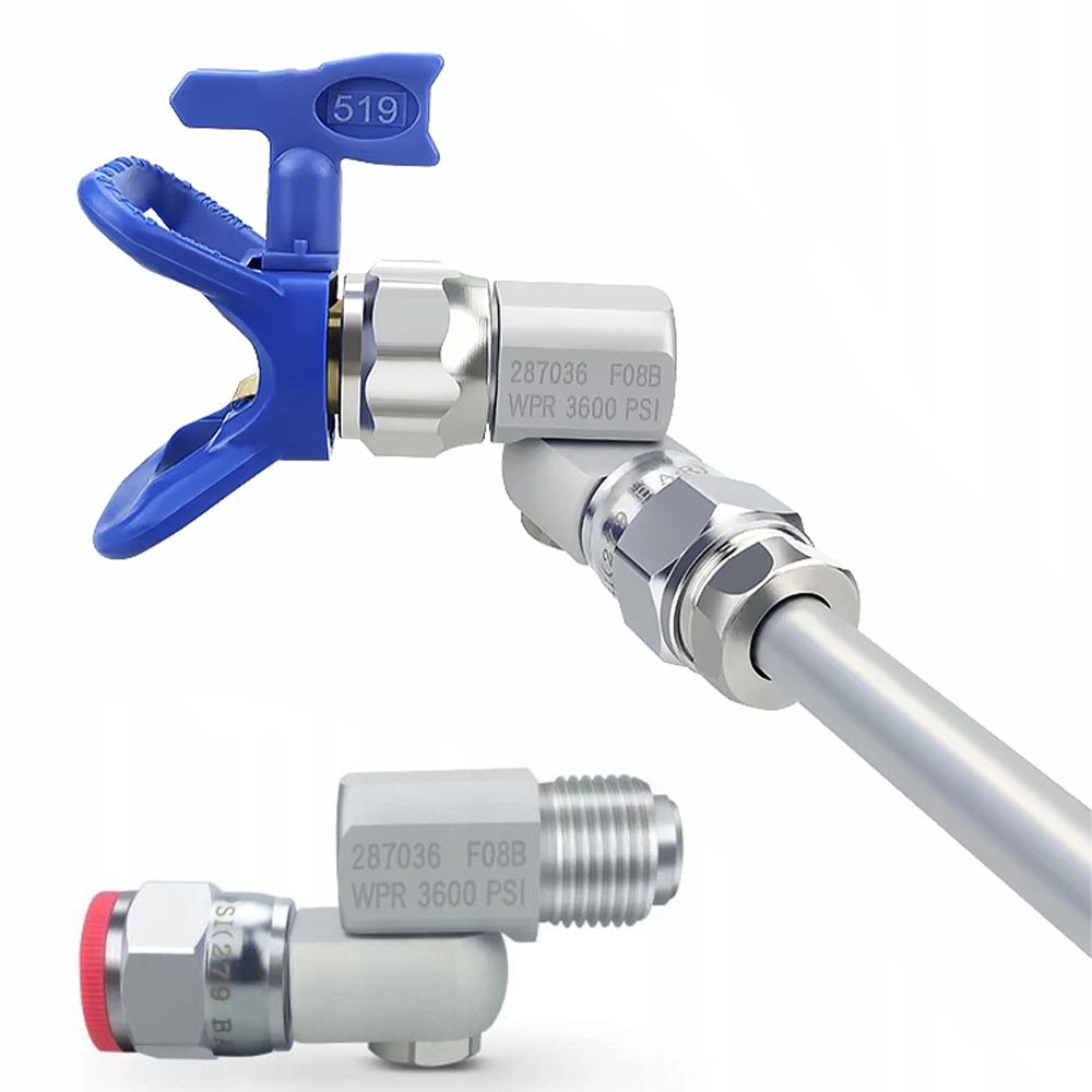 Connettore Girevole per Spruzzatore di Vernice – Adattatore 360 Gradi, Filettatura 7/8" | Alluminio Antiruggine