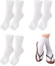 Set di calze tabi unisex di cotone/polyester aderenti con cerniera a doppia apertura - misura libera