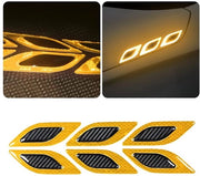 Strisce di riflessione in fibra di carbonio - 6 pezzi - Etichette di avviso - Sicurezza - Facile da installare - Striscia riflettente