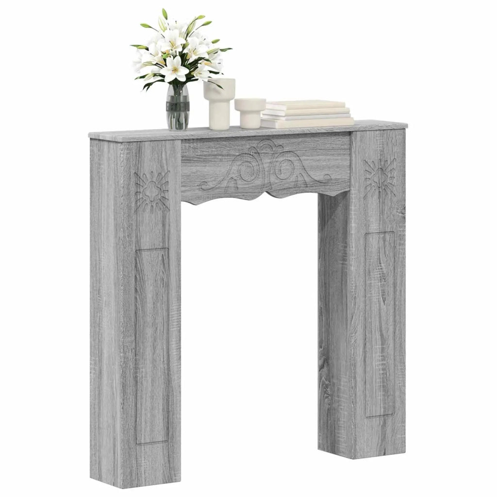 Cornice per camino Sonoma grigio 102 x 20 x 102 cm 8006639