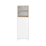 Mobiletto da bagno con cesto portabiancheria Mobiletto salvaspazio Cassettiera Bagno 35x30x105cm Bianco BZR146-W