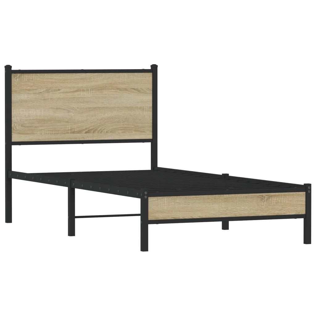 Giroletto senza Materaso in Metallo Rovere Sonoma 80x200 cm