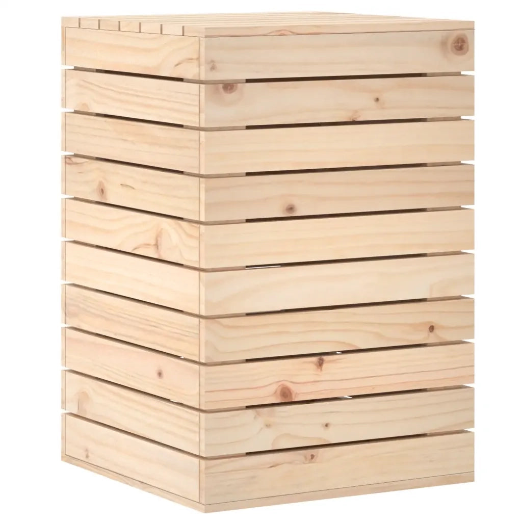 Cesto per Bucato 44x44x66 cm Legno Massello Pino 832317