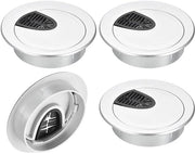 Portale cavo da 65 mm - Portale cavo - Portale cavo per scrivania - Organizzatore cavi - Materiale ABS resistente - Striscia di gomma morbida