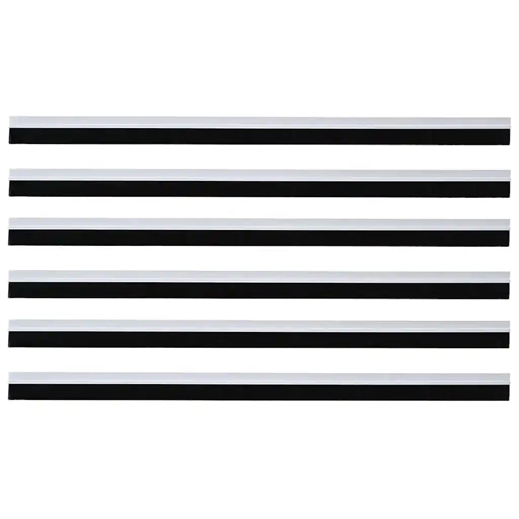 Spazzole per porte autoadesive 6 pcs Bianco 100 cm