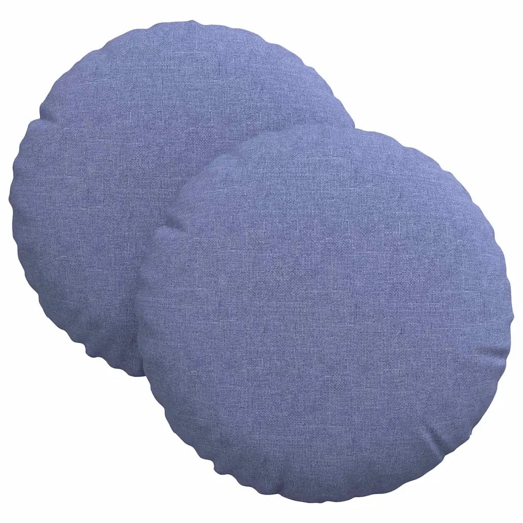 Cuscini per Seduta 2 pcs Blu jeans Ø30 x 13 cm Tessuto 42014097