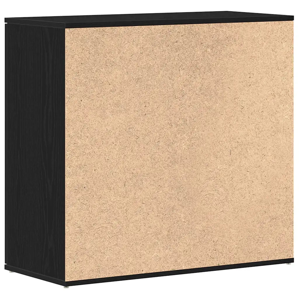 Credenza Rovere Nero 80x36x75 cm in Legno Multistrato 862010