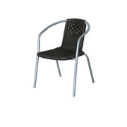Sedia Da Giardino Con Braccioli Colore Moka Mod.  Bistrot Street 56X56Xh74Cm 1Pz