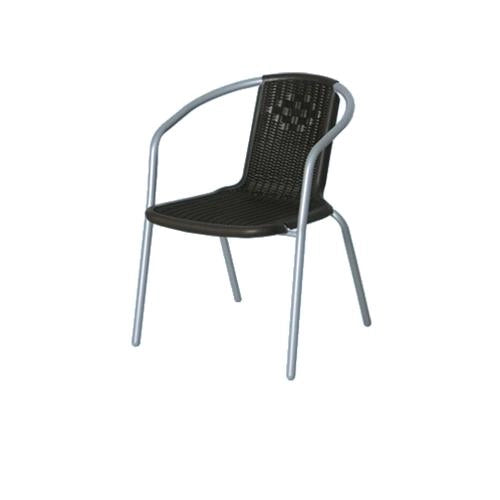 Sedia Da Giardino Con Braccioli Colore Moka Mod.  Bistrot Street 56X56Xh74Cm 1Pz