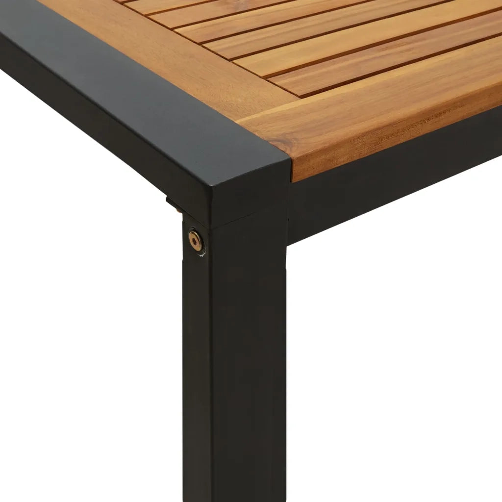 Tavolo Giardino con Gambe a U 180x90x75cm Legno Massello Acacia