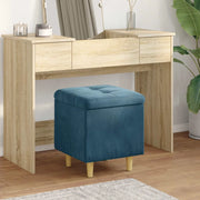 Pouf contenitore con cuscino Blu 40 x 40 x 45 cm Velluto