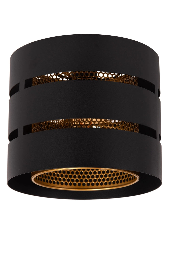 Plafoniera moderna nero oro ROSAS in metallo E27 40W Lucide