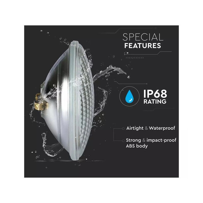 Lampada Faro Led PAR56 8W 12V Per Piscina IP68 Colore Blu Pool Light Sommergibile SKU-7557