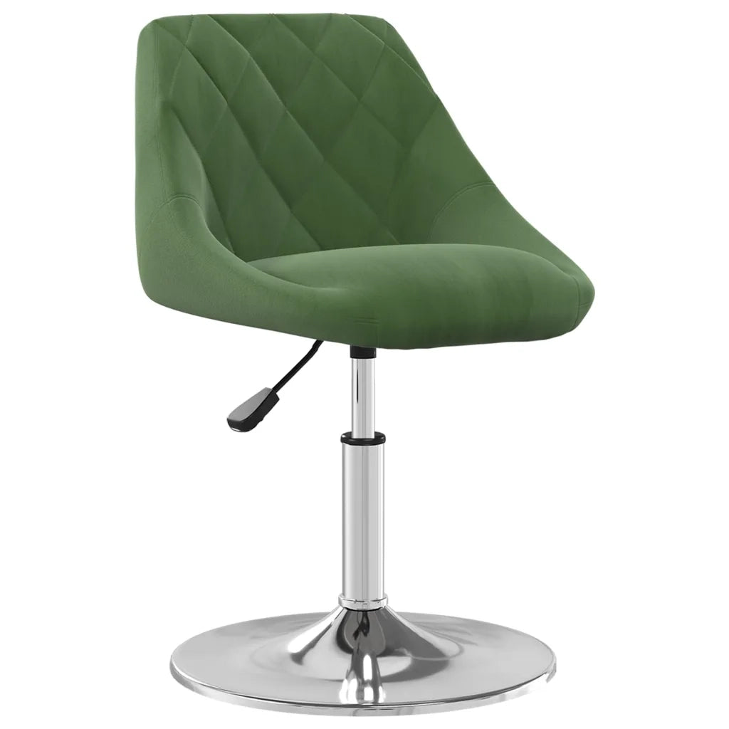 Sedie da Pranzo Girevoli 4 pz Verde Scuro in Velluto