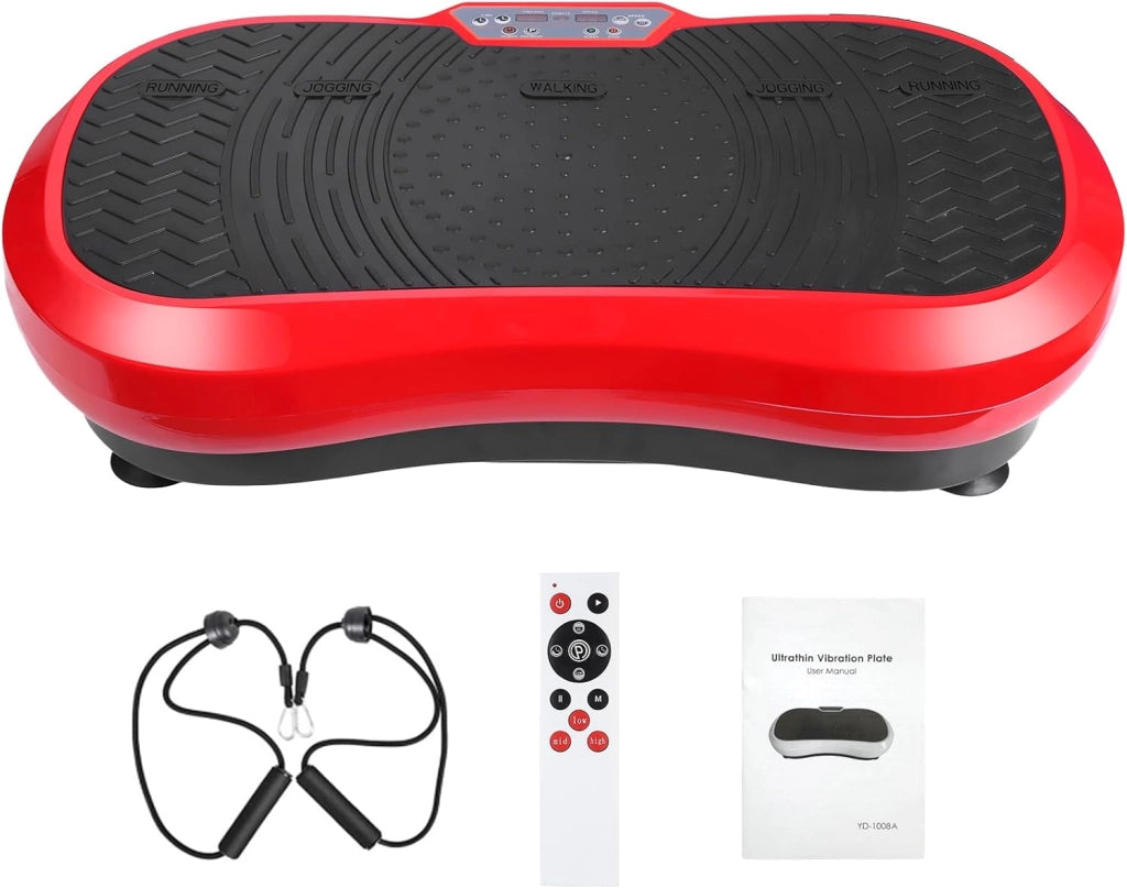 Pedana Vibrante,120 Livelli di Intensità,10 Programmi di Allenamento,Motore Silenzioso,Dispositivo Fitness Domestico,Allenamento Completo del Corpo,Massaggiatore con Telecomando,180 kg