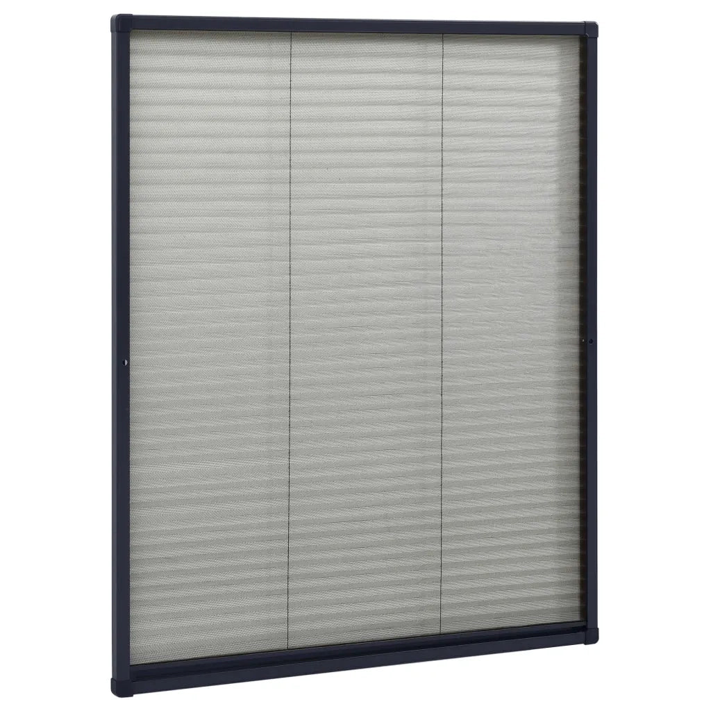 Zanzariera Plissettata Finestre Alluminio Antracite 60x80 cm 148663