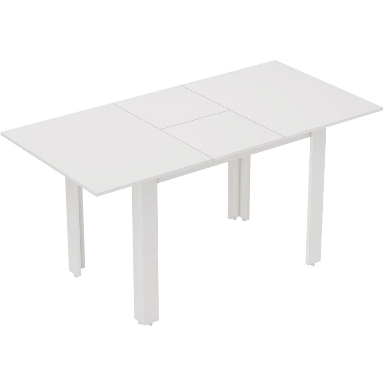 Tavolo da pranzo estensibile 120x80x78 cm con meccanismo a farfalla in MDF bianco