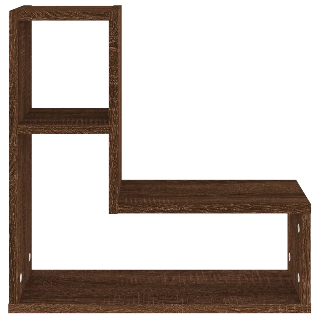Mensole Parete 2pz Rovere Marrone 50x15x50 cm Legno Multistrato cod mxl 33087