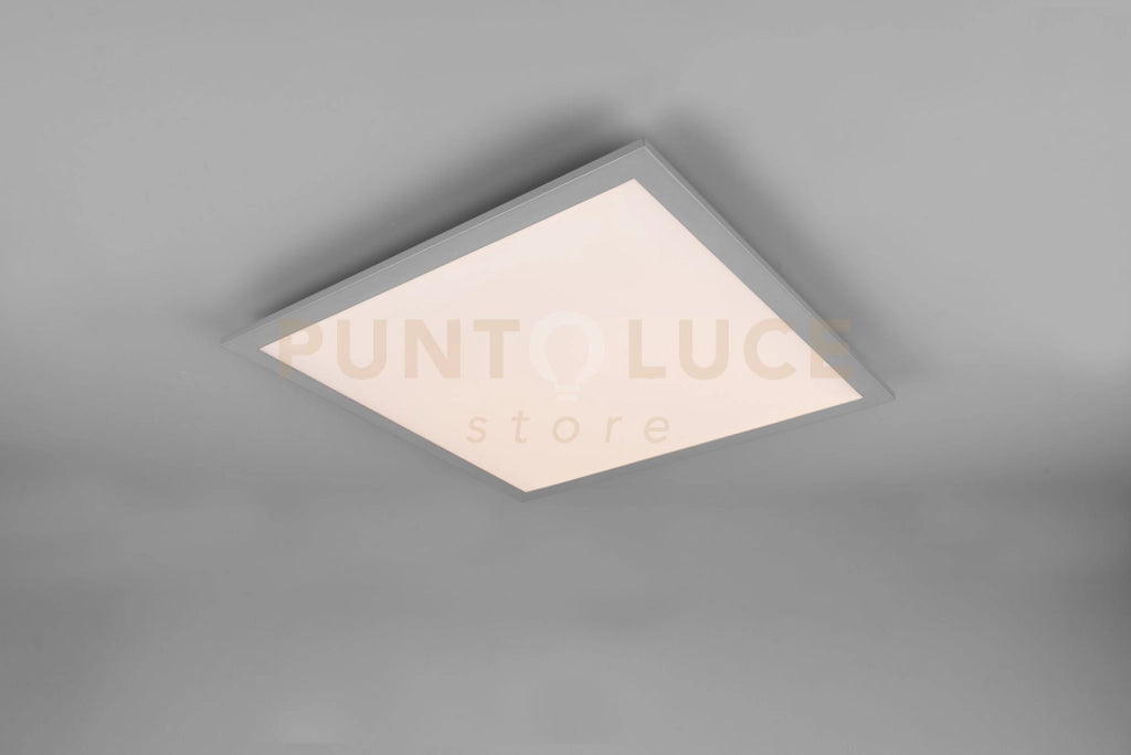GAMMA PLAFONIERA LED  18W 2300lm, 2700 - 6500K  QUADRATA BORDO NERO CON TELECOMANDO MULTIFUNZIONE 45X45CM DIMMERABILE