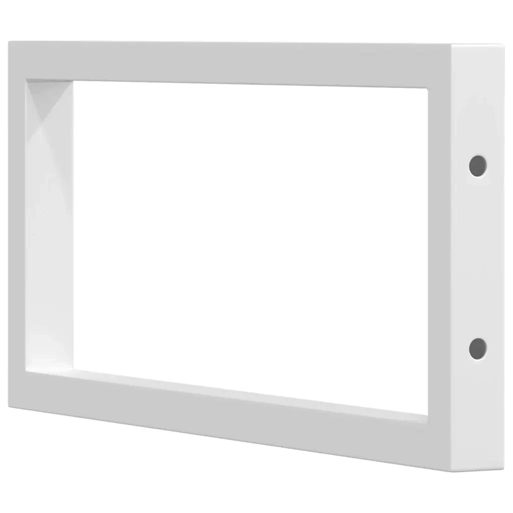 Reggimensole per Lavabo 2 pz Bianche Rettangolari in Acciaio 4007265