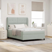 Letto a molle con materasso Grigio chiaro 200 x 140 cm Velluto 3340928