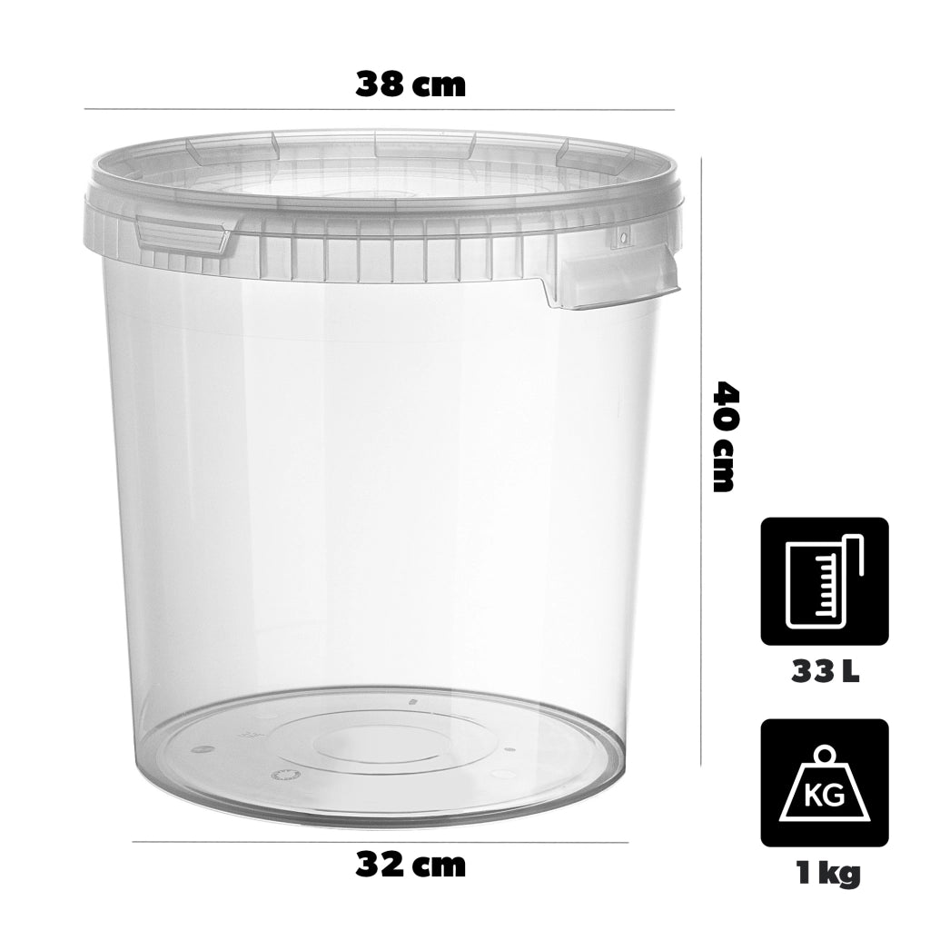 Contenitore per fermentazione KADAX da 33 litri, secchio per vino, liquori e birra con coperchio, fermentatore
