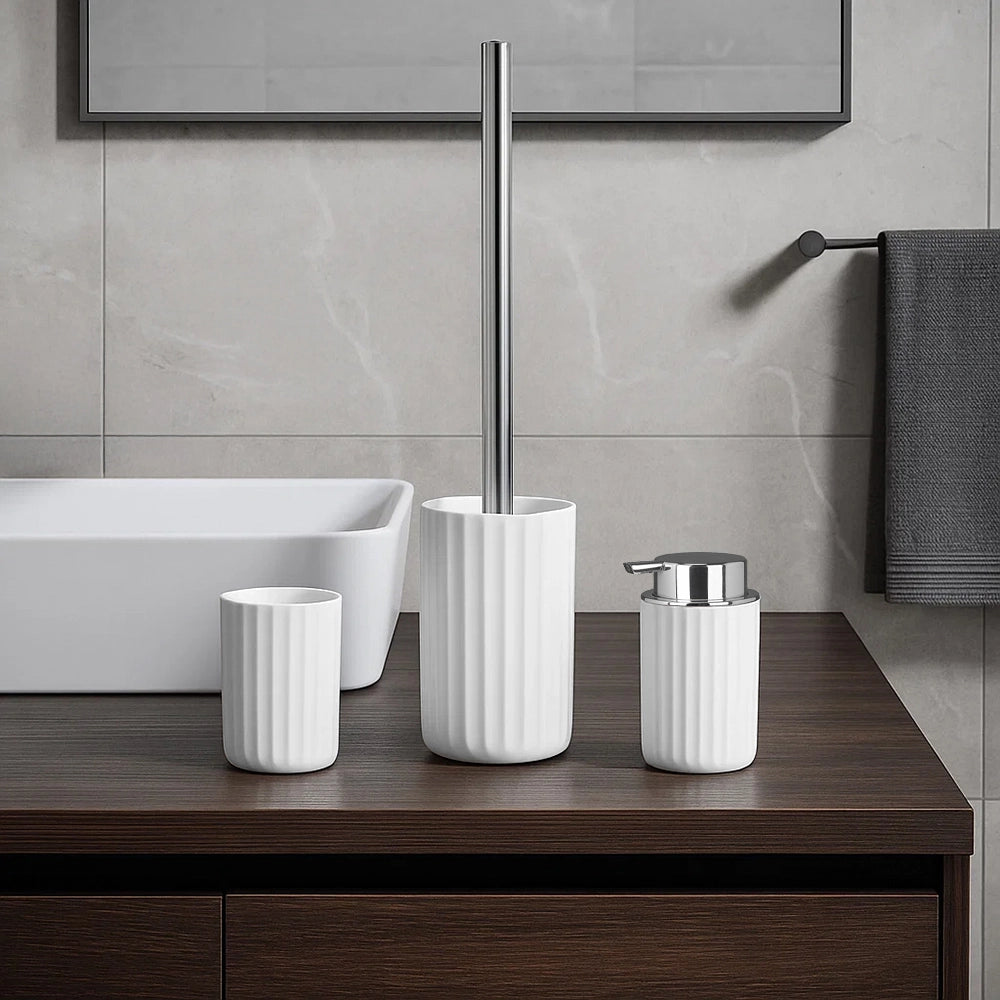 Portaspazzolino bagno bianco Gummy in gomma termoplastica flessibile