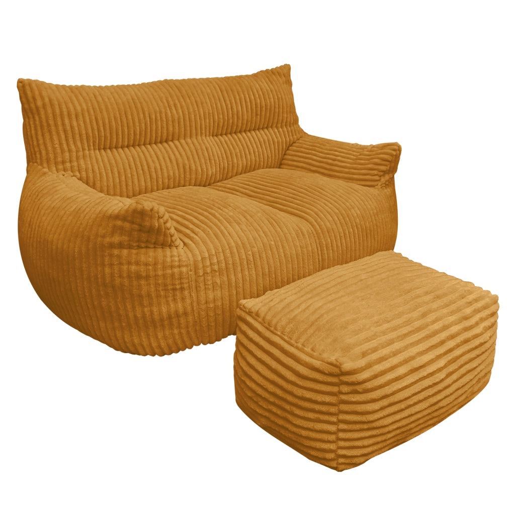 POLTRONA SACCO Ergonomica in Flanella Gialla