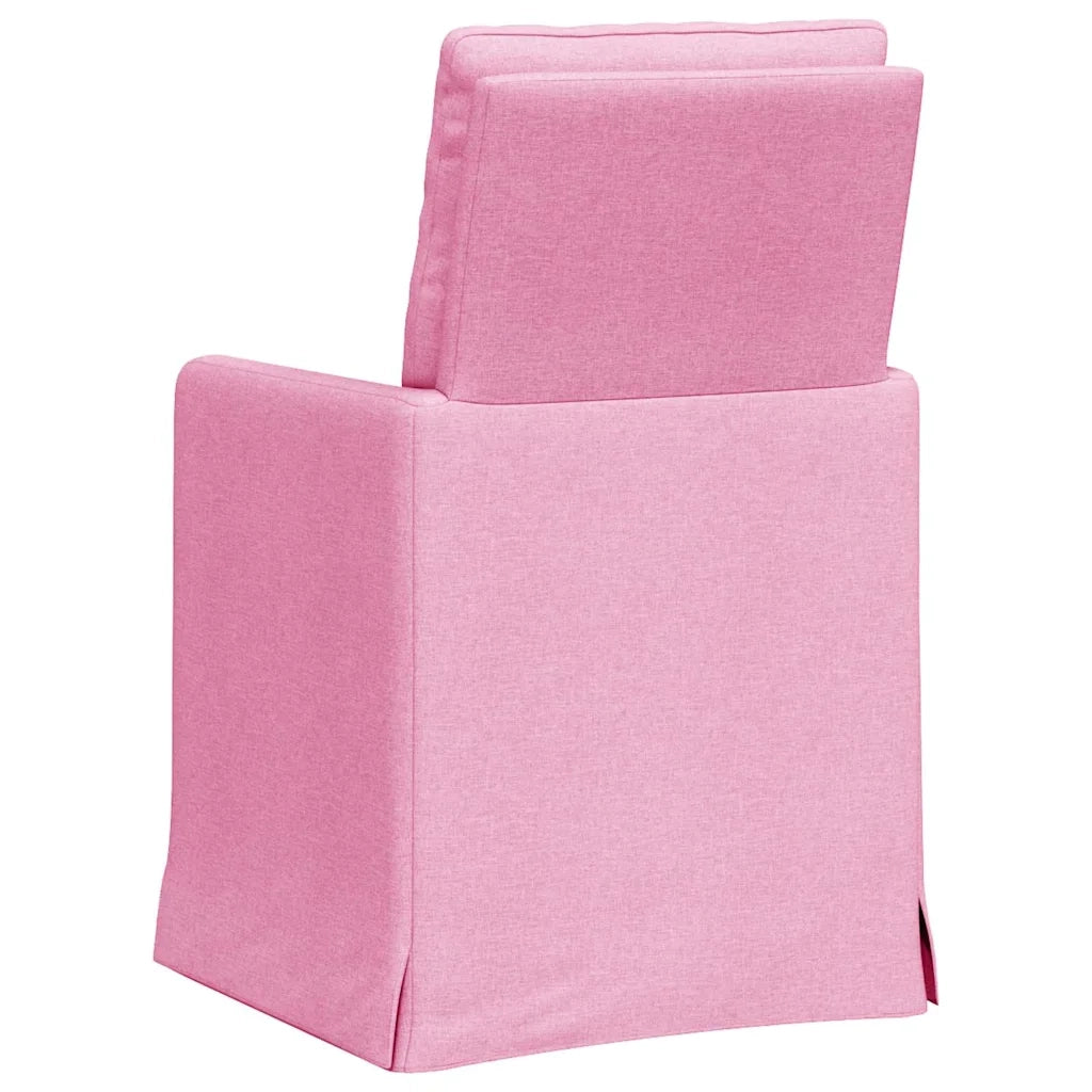 Sedie da pranzo 2 pcs Rosa 57 x 67 x 98 cm Tessuto 42017925